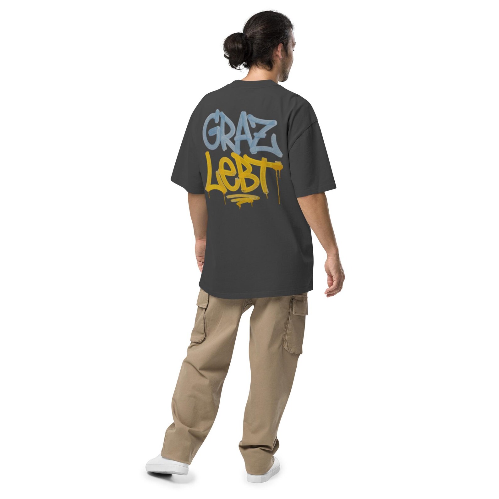 Graz Lebt Graffiti Oversized Backprint Shirt
